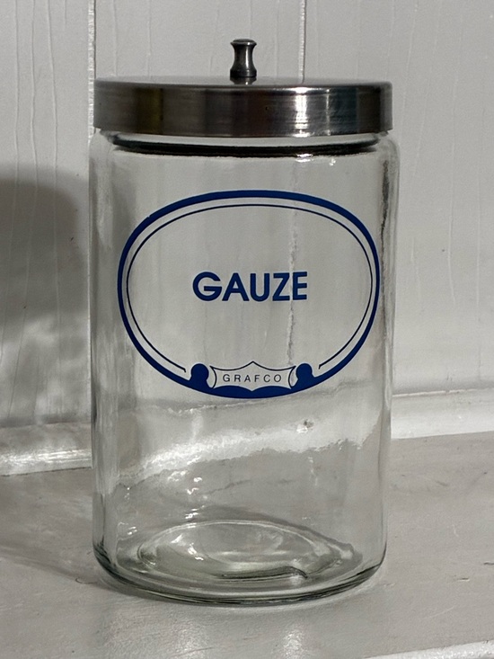 Grafco Other - Vintage Glass Apothecary Grafco Gauze Jar Ex Condition 7”x4.5”